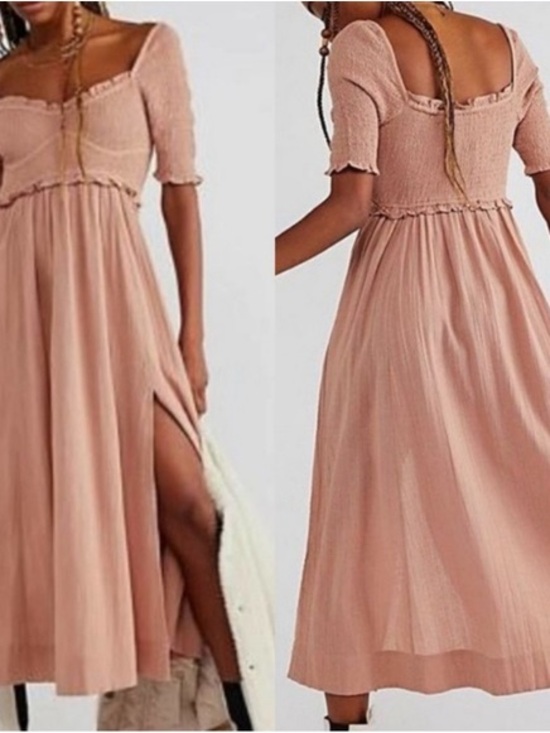 Free People Dresses & Skirts - Free People Smocked Waist Midi Dress